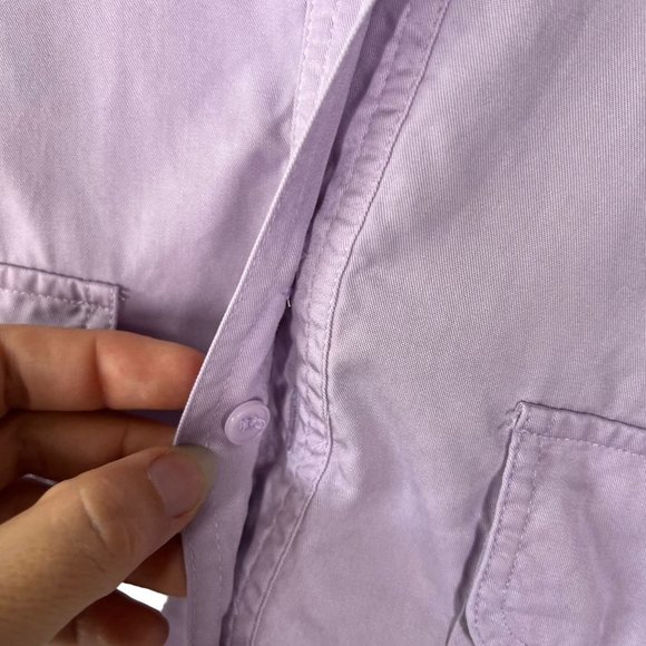 Lane Bryant Purple Long Sleeve Lyocell Button Up Top 22 - Picture 6 of 9